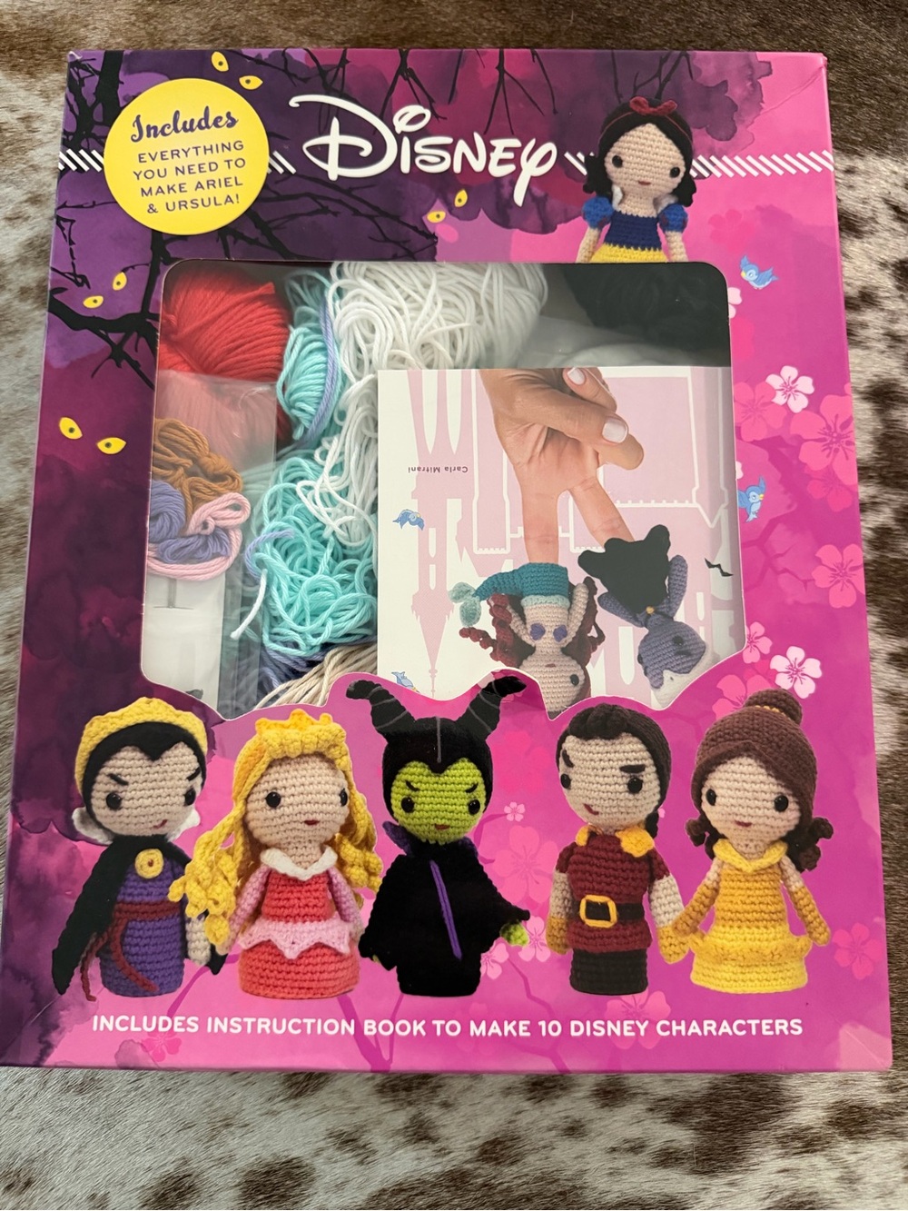 Disney Crochet finger puppets- Ariel & Ursula with book on how to make 10 charac